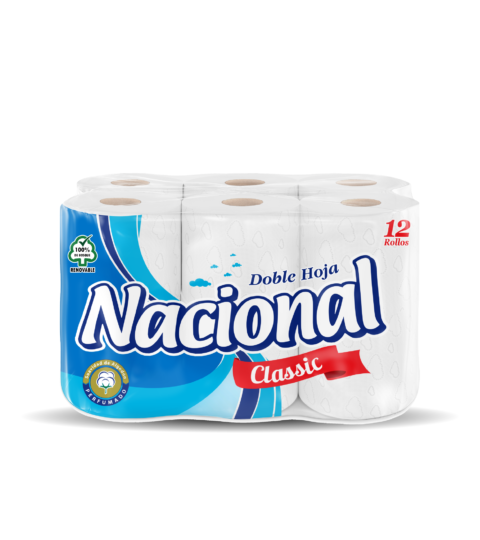 Papel Higiénico Nacional Classic (12 ROLLOS)