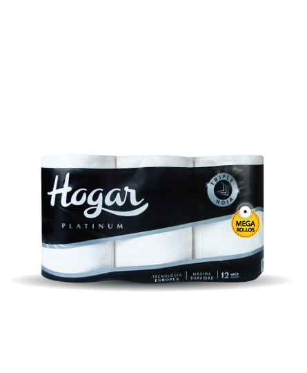Papel Higiénico Hogar Platinum (12 ROLLOS MEGA)